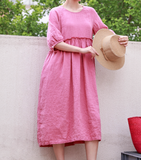 Linen Dresses, Summer long Women Dresses ,Maxi Dress 9042