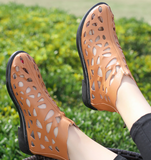 Women Leather Shoes, Summer Sandals/1001