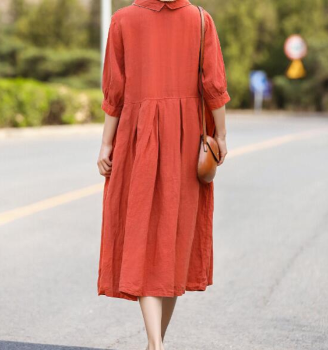 Women Cotton Dresses Summer Dresses Women Long Dresses Short Sleeve D9 – SimpleLinenLife Women Cotton Dresses Summer Dresses Women Long Dresses Short Sleeve D9 – SimpleLinenLife