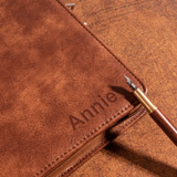 Personalized Men's Leather Portfolio iPad Notepad Holder, File Organizer, Business Briefcase, Gift/6163