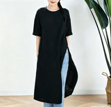 V Neck Linen Cotton Women Dresses Casual Summer Loose Women Dresses SSM97215