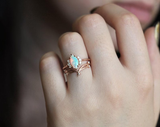 Floral wedding band,Twig & leaf ring, Rose gold ring,Delicate diamond band,Ivy engagement band