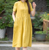 100%-linen-women-Dresses-summer-spring-women-dresses-waist-belt (6)