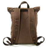 Men's Canvas Travel Bag Outdoor Backpack Vintage Durable Sports Bag Large Capacity Bag Leather Backpack For Him