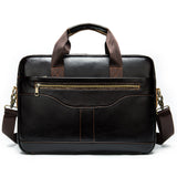 Pesonalized Full Grain Leather Briefcase for Men, Shoulder Bag, Top Handle Bag, Leather Laptop Bag, Graduation Gift for Him 3591