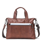 Men Leather Laptop Bag,Mens Leather Briefcase, Leather Shoulder Satchel Bag, Messenger Bag, Gift for Him 2945