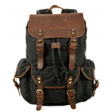 Men's Canvas Backpack Bag, Travel Bag Shoulder Bag Vintage Backpack Durable Casual Schoolbag Large Leather Bag For Gift