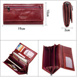Women's Wallet Leather Purse Long Style Leather Hand Bag Cowhide Wallet Coin Purse Holder For Gift