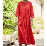 100%-Linen-Spring-Women-Dresses