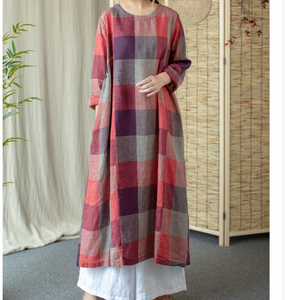 Loose Long Sleeve Women Dresses Cotton Outwear Women Dress XMLP9201229