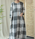 Loose Long Sleeve Women Dresses Cotton Outwear Women Dress XMLP9201229