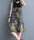 Floral Denim Loose Casual Summer Overall Loose Women Jumpsuits QYCQ05165