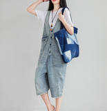 Blue Denim Loose Casual Summer Overall Loose Women Jumpsuits QYCQ05165
