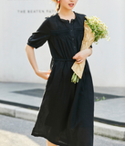Black Women Dresses Casual Summer Linen Women Dresses SJ97215