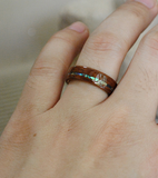 Men's Original Design Wood Ring Engagement Ring Handmade Walnut Abalone Shell Gift Custom Made W