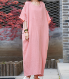 Women Dresses Casual Linen Cotton Women Dresses Chinese Buttons  WG97215