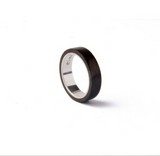 Original Design Wood Ring Men's Handmade Walnut Silver Gift Custom Made Wooden Rings