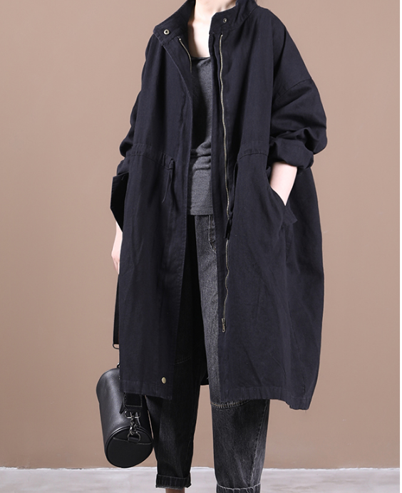 Long Women Cotton Tops Women Coat Long Sleeves Loose Style H9505