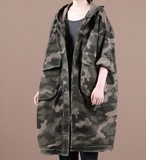 Autumn Spring Hooded Women Cotton Tops Women Coat Long Sleeves Loose Style H9506