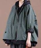 Autumn Women Spring Casual Coat Loose Hooded Parka Plus Size Short Coat Jacket