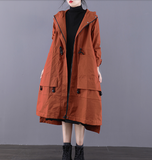 Autumn A-line Long Women Casual  Parka Plus Size Coat Jacket JT200945