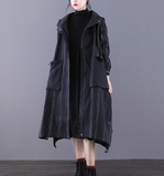 Hooded Autumn A-line Long Women Casual  Parka Plus Size Coat Jacket JT200945