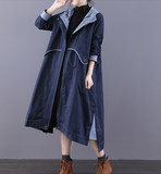 A-line Long Women Casual Hooded Parka Plus Size Coat Jacket JT200945