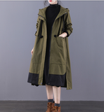 Autumn A-line Long Women Casual  Parka Plus Size Coat Jacket JT200945