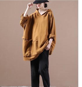 Autumn Hooded A-line Long Women Casual Parka Plus Size Fall Coat Jacket JT200945