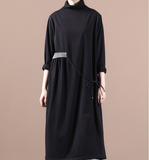 Fall Loose Long Sleeve Women Dresses Stripe Casual Women Dresses SSM97215