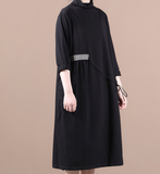 Black Fall Long Sleeve Women Dresses Stripe Casual Women Dresses SSM97215