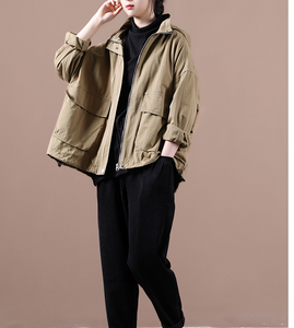 A-line Short Women Casual Parka Plus Size Fall Coat Jacket JT200945