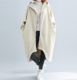 Short Front Long Hooded Women Casual Parka Plus Size Fall Coat Jacket JT200945