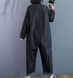 Denim Cotton Loose Casual Autumn Overall Loose Women Jumpsuits QYCQ05165