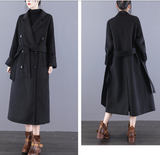 Long Wool Coat, Handmade Long Warm Women Wool Coat Jacket/1222