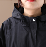 Hooded Autumn A-line Long Women Casual Parka Plus Size Coat Jacket JT201002