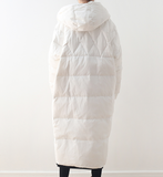 Long Casual Loose Puffer Coat,Hooded Winter Women Down Jacket 5561
