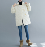 Women Spring Casual Padded Coat Loose Hooded Parka Plus Size Short Coat Jacket