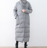 Large Pockets Long Loose Winter Women Down Jacket AMT1008