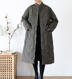 Stand Collar Long Coat Winter Women Down Jacket AMT1008
