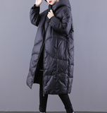 Casual Long Puffer Coat,Hooded Winter Women Down Jacket 2233