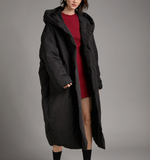Back Slit Women Loose Winter Jacket Winter Women Down Coat 8100
