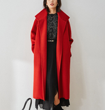 High Collar Wool Coat Long Warm Women Wool Coat Jacket 0012