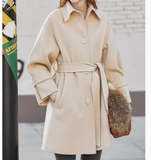 Cashmere Coat Handmade Long Warm Women Wool Coat Jacket