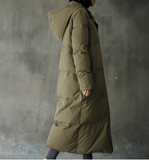 Hooded long Puffer Coat Women DownWinter Jacket Long Women Down Coat 21108