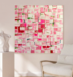 Pink Abstract Large Abstract Oil Painting, Custom painting, Canvas Modern artwork original painting