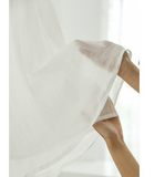 White Linen Summer Women Dresses Short Sleeve Long Loose Women Dresses 17292