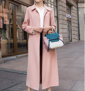 Winter Pink Nice Wool Coats Long Wool Coat, White Wool Coat
