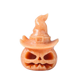 Natural Hand carved flames stone pumpkin，crystal skull，quartz crystal，crystal pumpkin Flurescent lamp