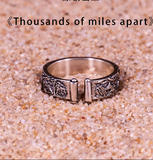 Silver Ring Engagement Ring Wedding Ring her/his Gift/Thousands of miles apart